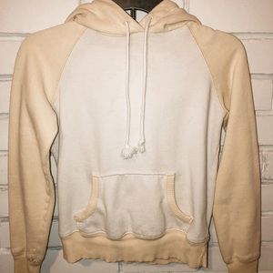 yellow and white hoodie